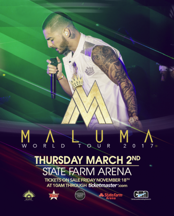 Cartel de Maluma World Tour 2017